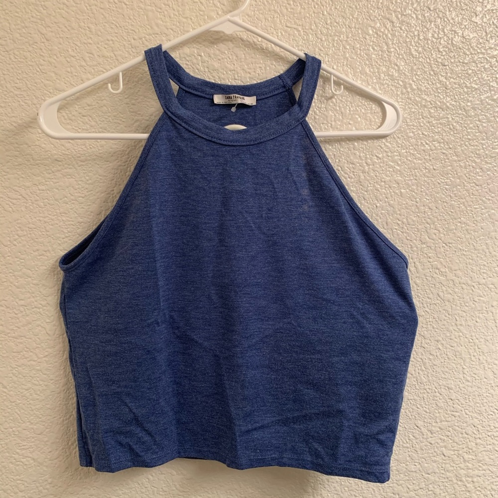 Blue crop top